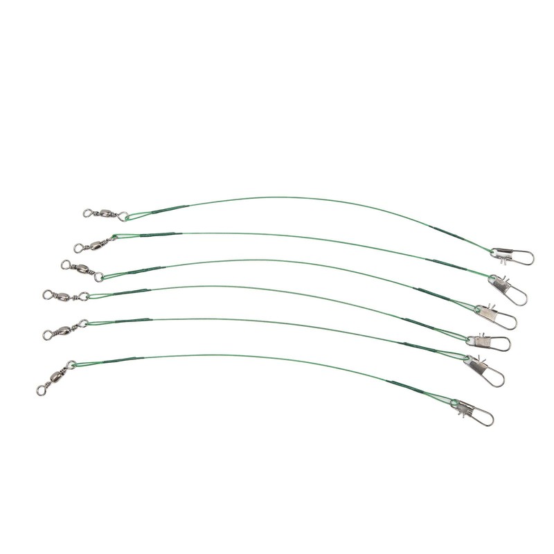 Fishing Wire Leader, Swivels Snap 100PCS Protective Fishing Leader for