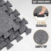 CAPHAUS EVA Foam Floor Tiles with Carpet Top, 24 Inch