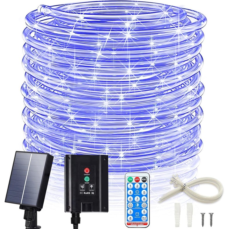 ICRGB Solar Pool Lights for Above Ground, 66FT 200LED 1800mAh