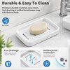 Draining Soap Dish 2-Pack – Holder for Bathroom & Kitchen