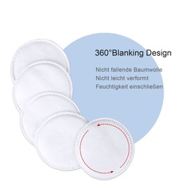 MSQ 300pcs Wattepads aus 100% zertifizierter Bio-Baumwolle,Biologisch Abbaubare Verpackung, perfekt für die tägliche Schönheitspflege Makeup Wattepads Hypoallergen Baumwollwattepads