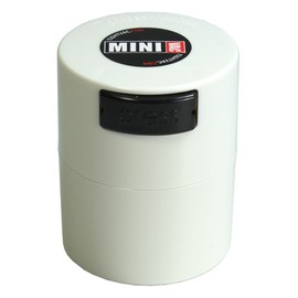 Minivac - 10g to 30 Grams Airtight Multi-Use Vacuum Seal Portable Storage Container for Dry Goods, Food, and Herbs - White