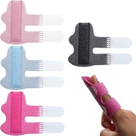 4pcs Adjustable Finger Splints, H HOME-MART Support Brace & Stabilizer for Broken/Strained Arthritis Fingers (Multicolor)