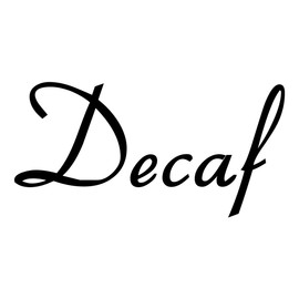 Decaf 3.5w x 2h Label | Kitchen Pantry Organization | Die Cut Vinyl Decal | Black Retro Font (Sticker Only)