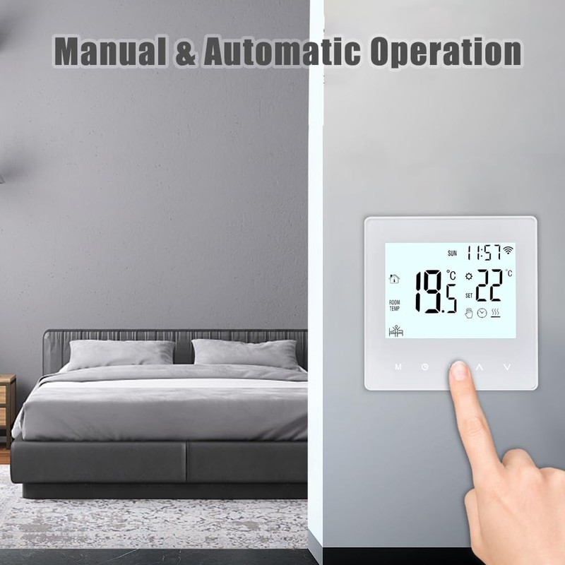 Smart Tuya WiFi Thermostat 16A Digital Programmable LCD Display Underfloor