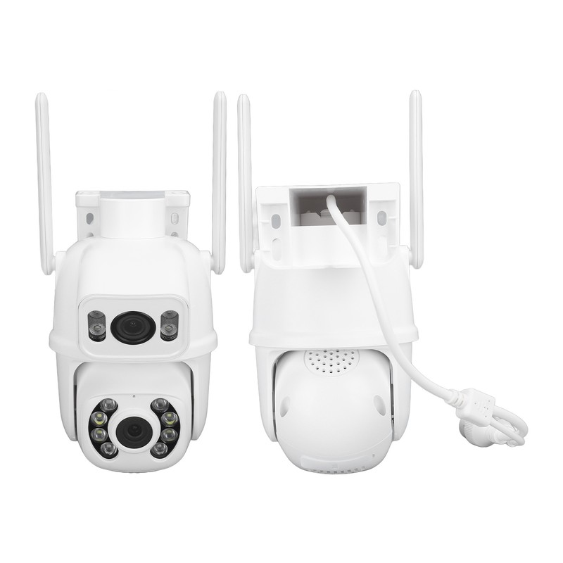 Dual Lens Security Camera Two Night Vision 3MP IP66 2304x2592
