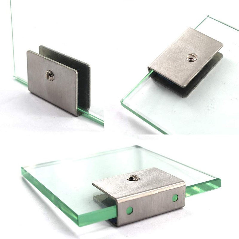 Glass Clamp Bracket 6-10mm Stainless Steel Glass Shelf Clips Wall