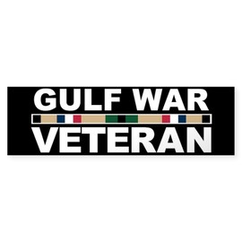 CafePress Gulf War Veteran Sticker (Bumper) 10"x3" Rectangle Vinyl Bumper Sticker Car Decal