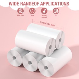 GREENKINDER 5 Rolls of Printing Paper for Children's Camera, Instant Printing Thermal Paper, Refill Paper for Children's Camera, Instant Camera Printing Paper for Children (for the Instant Print