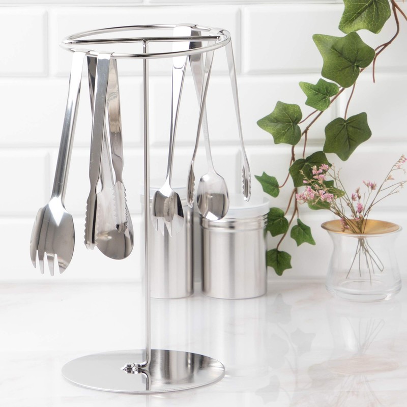 Endoshoji BTV34 Commercial Round Tongue Stand, 18-8 Stainless Steel, Made