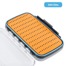 Fishing Case Empty Fishing Accessories Bait Box Fishing Box Spoon Box Transparent Fishing Box with Handle Plastic Fishing Accessories for Fly Fishing Flies, Artificial Bait, 18.5 x 11.7 x 3.8 cm,