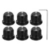 sourcing map 6 Pcs Aluminium Potentiometer Knobs, 1/4" (6mm) Universal