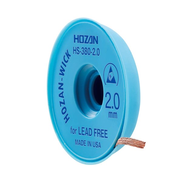 Hozan HS-380-2.0 Solder Suction Wick Lead Free Solder Compatible Line