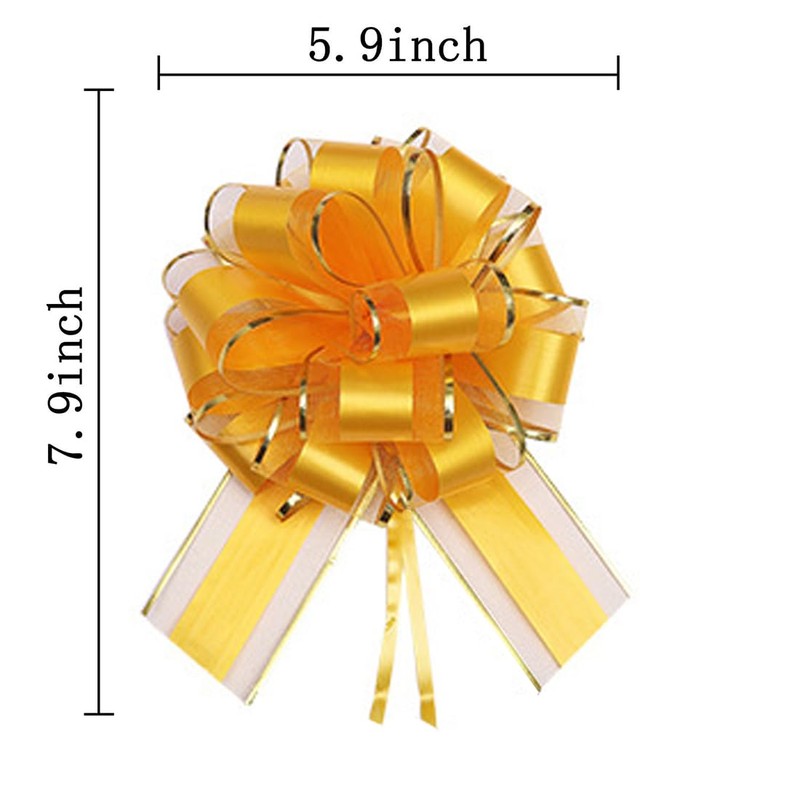 6 Pieces 6inch Large Pull Bow Present Wrapping Pull Bow