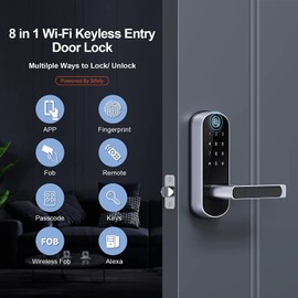 Dermum Smart Lock, Keyless Entry Door Lock, Smart Door Lock, Smart Lock for Front Door, Door Lock with Keypad, Fingerprint Door Lock, Biometric Door Lock, Digital Door Lock