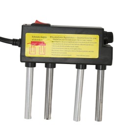 Water Electrolyzer, Quick Water Quality Tester Water Electrolyzer Tester with 4 Test Metal Rods, Portable Digital Water Tester Water Quality Electrolyzer for Home