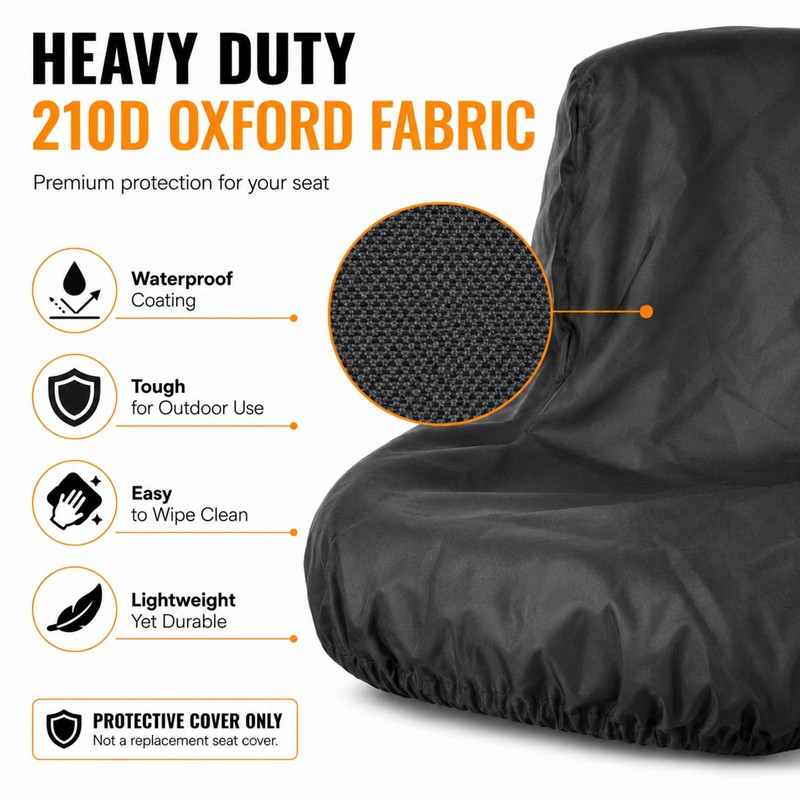 SecosAutoparts Riding Lawn Mower Seat Cover Heavy Duty 210D Oxford