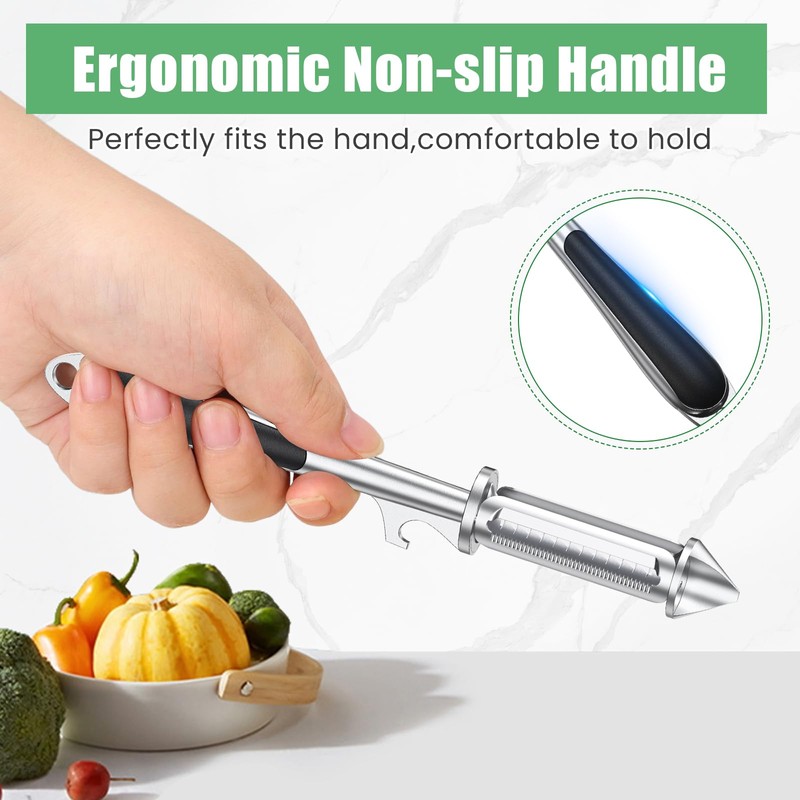 Alyvisun Universal Potato Peeler for Kitchen, 3 in 1 Peeler/Julienne