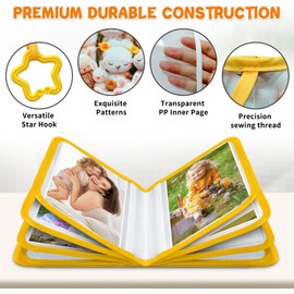 Baby’s My First Family Album – Soft Photo Cloth Book with Baby-Safe Mirror – Holds 17 4x6 Photos