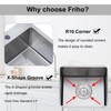 Friho 15x15 Inch Drop in Bar Sink, Top mount Small
