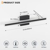 KELIDEN 24 inch Black Bathroom Light Fixture 5 Color Temperature