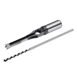 8mm (5/16") Mortice Chisel Drill Bit Set – Woodworking Square Hole Cutter with Auger – HSS Steel – For Mortice Machines, Bench Drills & Joinery Work - BWD