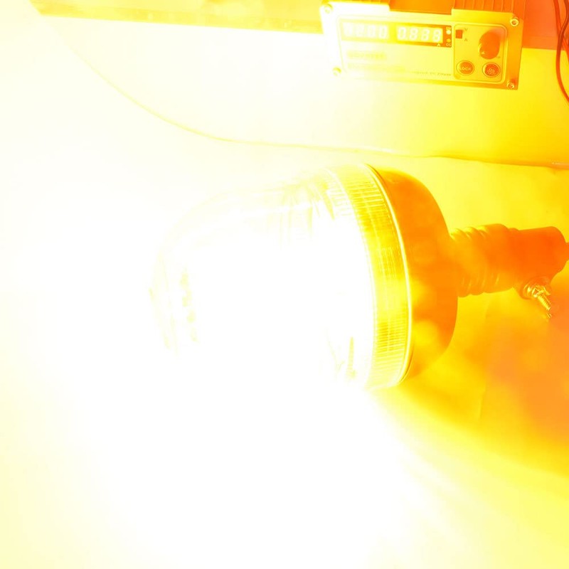 LED Beacon Warning Signal Light Amber Truck Rotating Flash Emergency