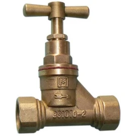 1/2" Brass Female Thread Stopcock (Known as Water Stopcock/Mains Water Stopcock/Water Mains Stopcock/Water Main Stopcock/stopcocks Also Available in 3/4 Inch and 1 Inch BSP)