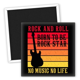 Rock and Roll Born to be Rock Star Design Kühlschrankmagnet - Musikmagnete - coole Kühlschrankmagnete - Geschenk für Musiker - Kühlschrank Deko Ideen - kreative Kühlschrank Deko