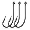 9KM DWLIFE 100 Pcs Round Seago Hooks with Ken, Black,