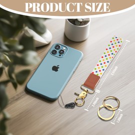 Handlein Wristlet Keychain for Women and Men, Key Chain Holder, Wrist Lanyard for Keys, Dot, Small