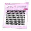 VEYESBEAUTY Lash Clusters Individual Eyelash Extensions Thin & Invisible Band