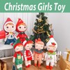 ATBEAMEN 38cm Christmas Snowman Plush Elf Toys,White Christmas Stuffed Snowman
