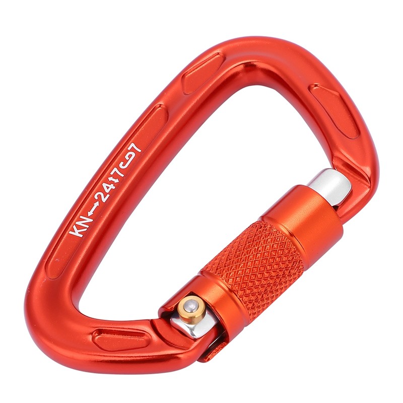 25KN Safety Lock D Buckle Outdoor Rock Climbing Rescue Carabiner