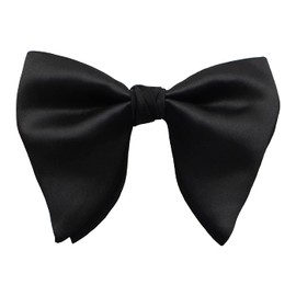 Mens Oversized Satin Silk Bow Tie Solid Color Formal Tuxedo Big Bowtie