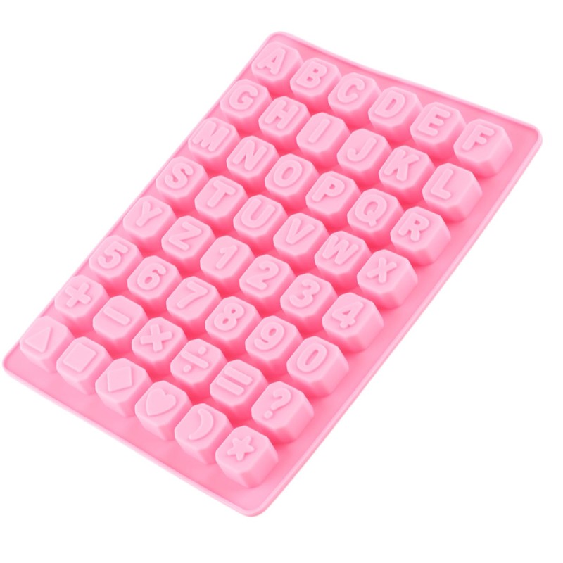 AIBOYA 48 Cavity Alphabet Letter Silicone Candy Molds Number Math