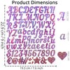 YIKTUNQ 12 Sheets 1 Inch Glitter Letter Number Stickers, 1044
