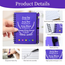 Tarevaniwa 60 Pcs Bulk Christian Gifts Prayer Journal for Woman - 30 Set Religious Notepad with Christian Pen - Bible Notebook - Church Gifts for Inspirational, Bible Study, Devotions (Colorful)