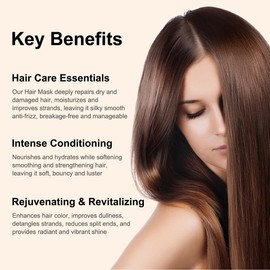 Tgideas Collagen Hair Treatment Deep Repair Conditioning Argan Oil Hair Mask Essence for All Hair Types 8.9 oz 250ml Conditioner Haircare Repairing