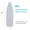 Neccom Ironing Board Cover and Pad Standard Size 15"x54", Resists
