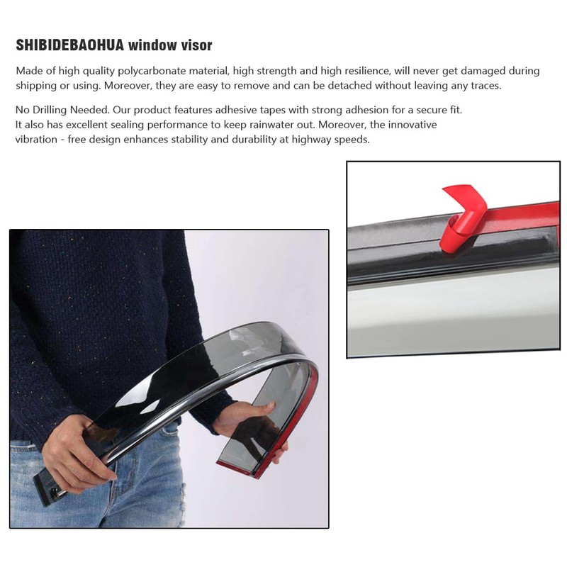 SHIBIDEBAOHUA Side Window Deflectors Wind Rain Guards Compatible with Lexus