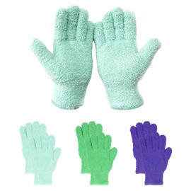 CVDYWDJIE 3 Pairs Coral Velvet Gloves, Housework Gloves, Dust Gloves, Household Cleaning Gloves, Creative Cleaning Tools, Absorbent Gloves