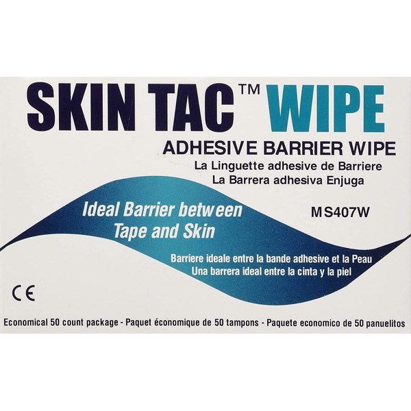 Skin-TacTM Adhesive Barrier Wipes (50 Count), 3-Pack
