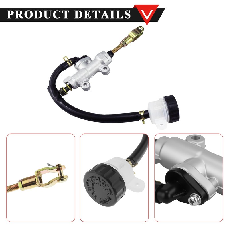 PRO BAT Rear Foot Brake Master Cylinder Pump with Reservoir