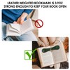 GELVTIC Weighted Bookmarks Book Weight Page Holder Genuine Leather Book