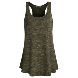Cestyle Going Out Tops for Women,Girls Athletic Rackerback Tank Sleeveless Shirts Summer Sports Outfits Olive Green Small