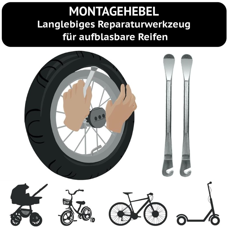 10 x 2.125 (54-152) Tyre with Profile A-1031 Including Hose