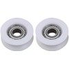 Pack of 4 round groove rollers, nylon, U-groove roller, ball