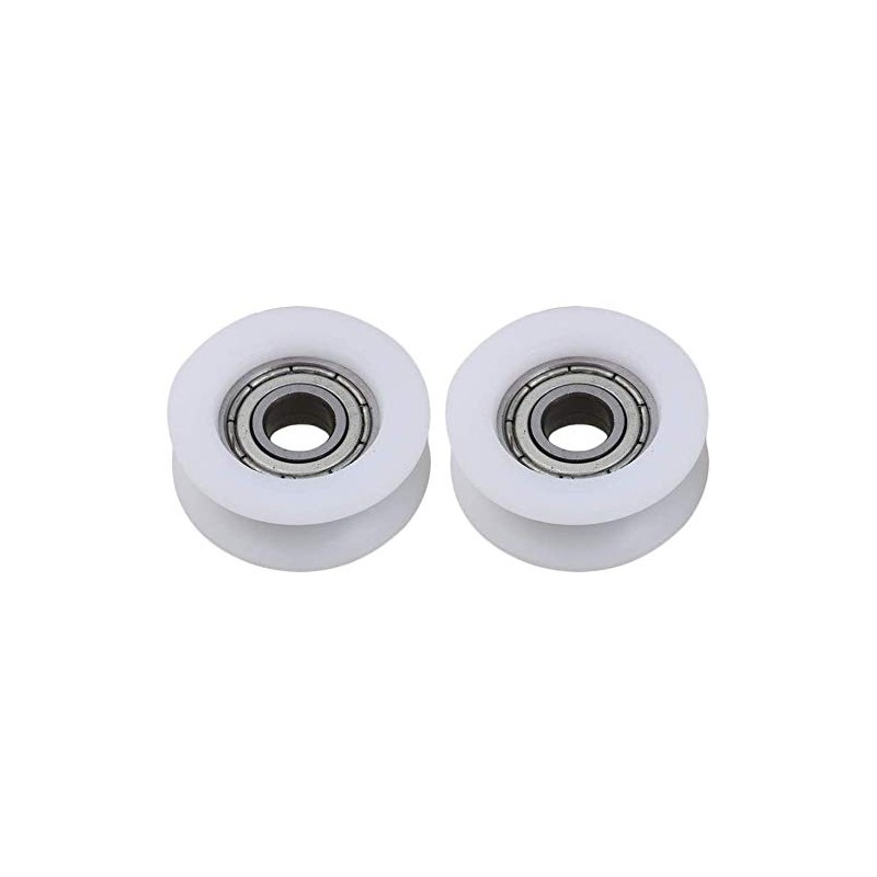 Pack of 4 round groove rollers, nylon, U-groove roller, ball