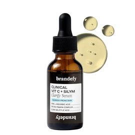 Brandefy Vitamin C + Silym Clarify Serum - Face Salicylic Acid Serum for Blemish-Prone Skin, Promotes Clear Complexion, Anti-Aging, Brightening, Made 